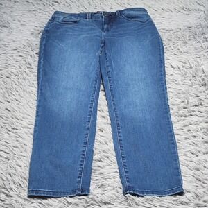 Talbots Jegging Crop Jeans Womens Size 4 Blue Denim Mid Rise Simply Flattering